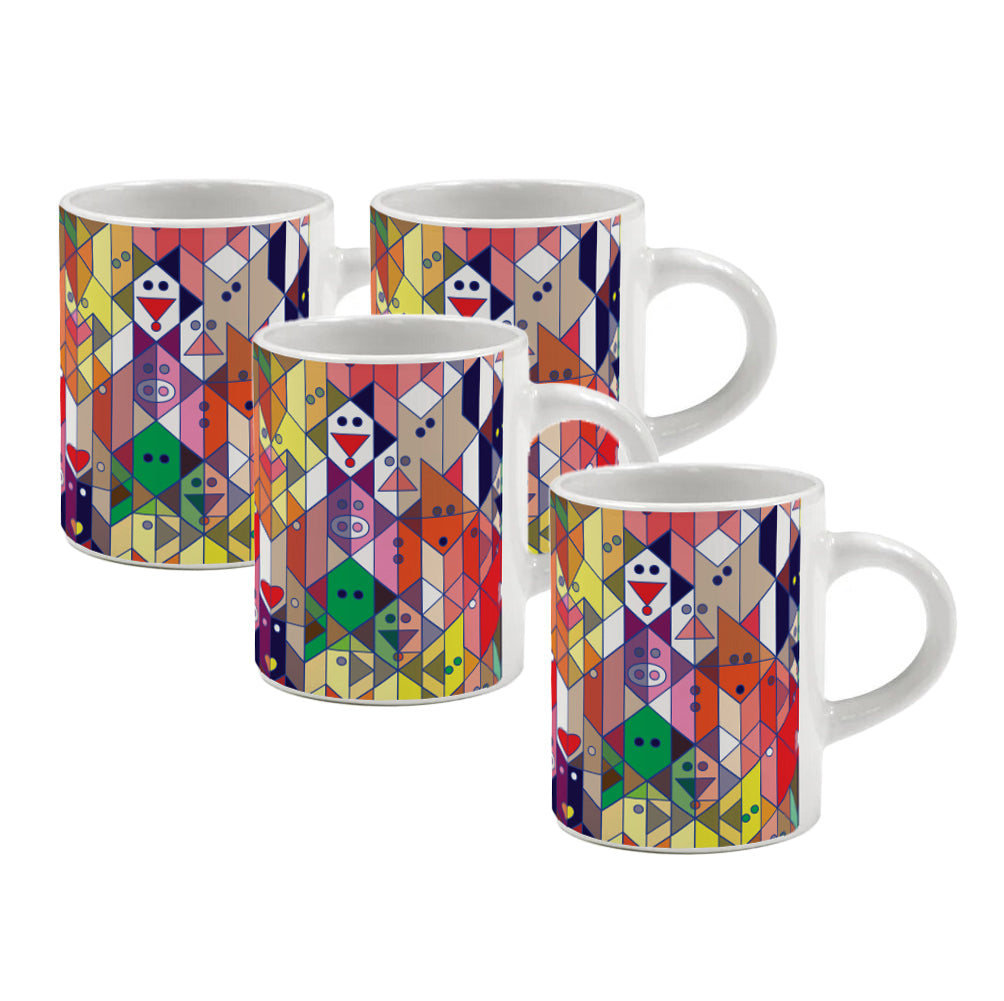Set de Tazas para Café Espresso o Turco Mod. Kaleidoscope 3 oz - 4 pz.