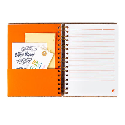 Libreta Francesa Espiral Pasta Dura con Hojas Gruesas Decorada con Pájaros