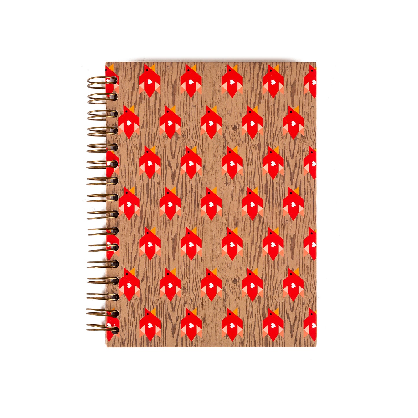 Libreta Francesa Espiral Pasta Dura con Hojas Gruesas Decorada con Pájaros