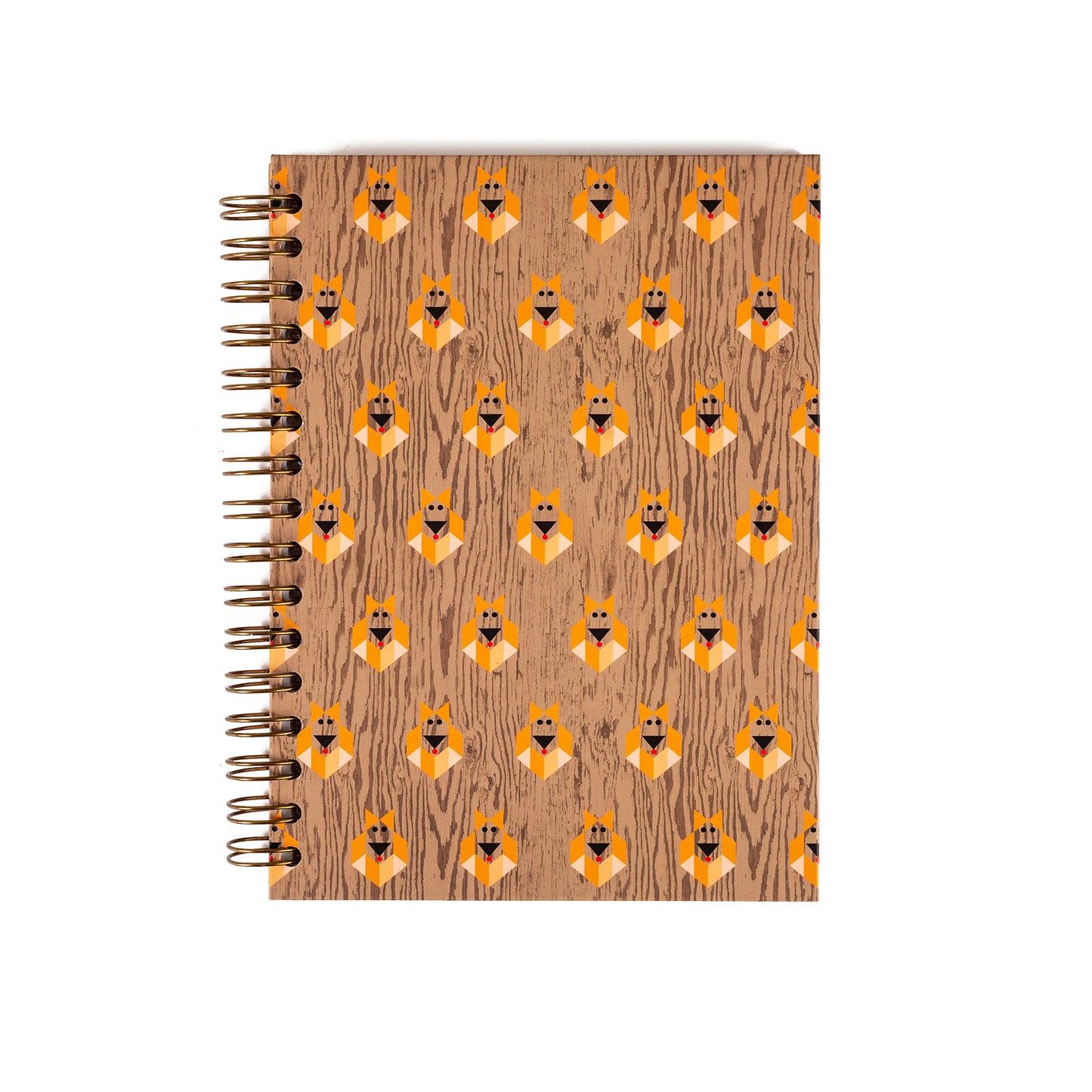 Libreta Francesa Espiral Pasta Dura con Hojas Gruesas Decorada con Leones + Charm de Notas Adhesivas